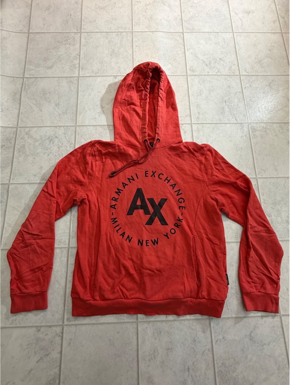 A|X Armani Exchange red hoodie